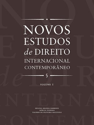 cover image of Novos estudos de direito internacional contemporâneo--Volume 1